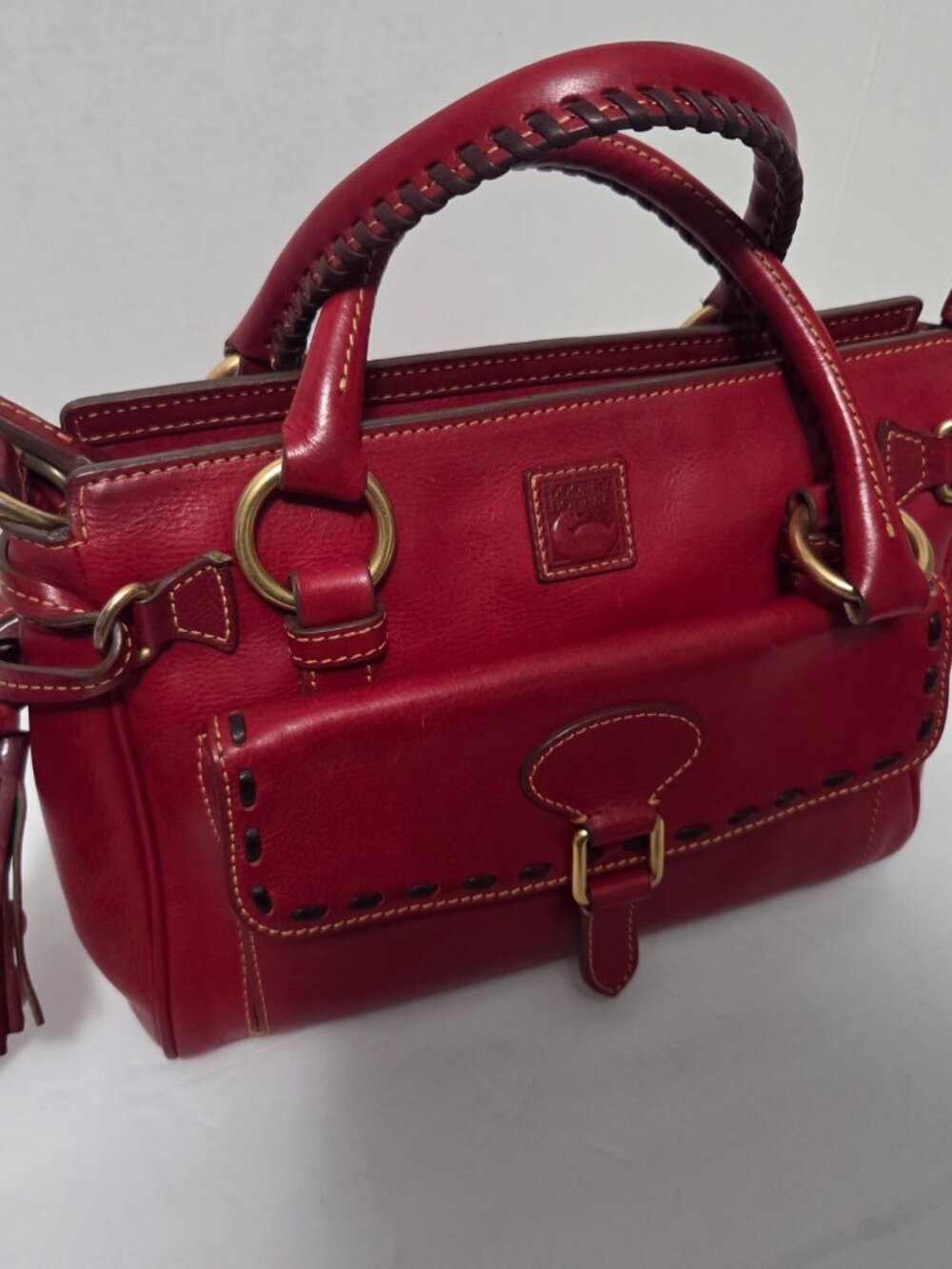 Dooney & Bourke Pocket Satchel Red Florintine Collection